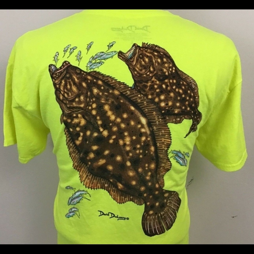 David Dunleavy Dive Fishing T shirt size L